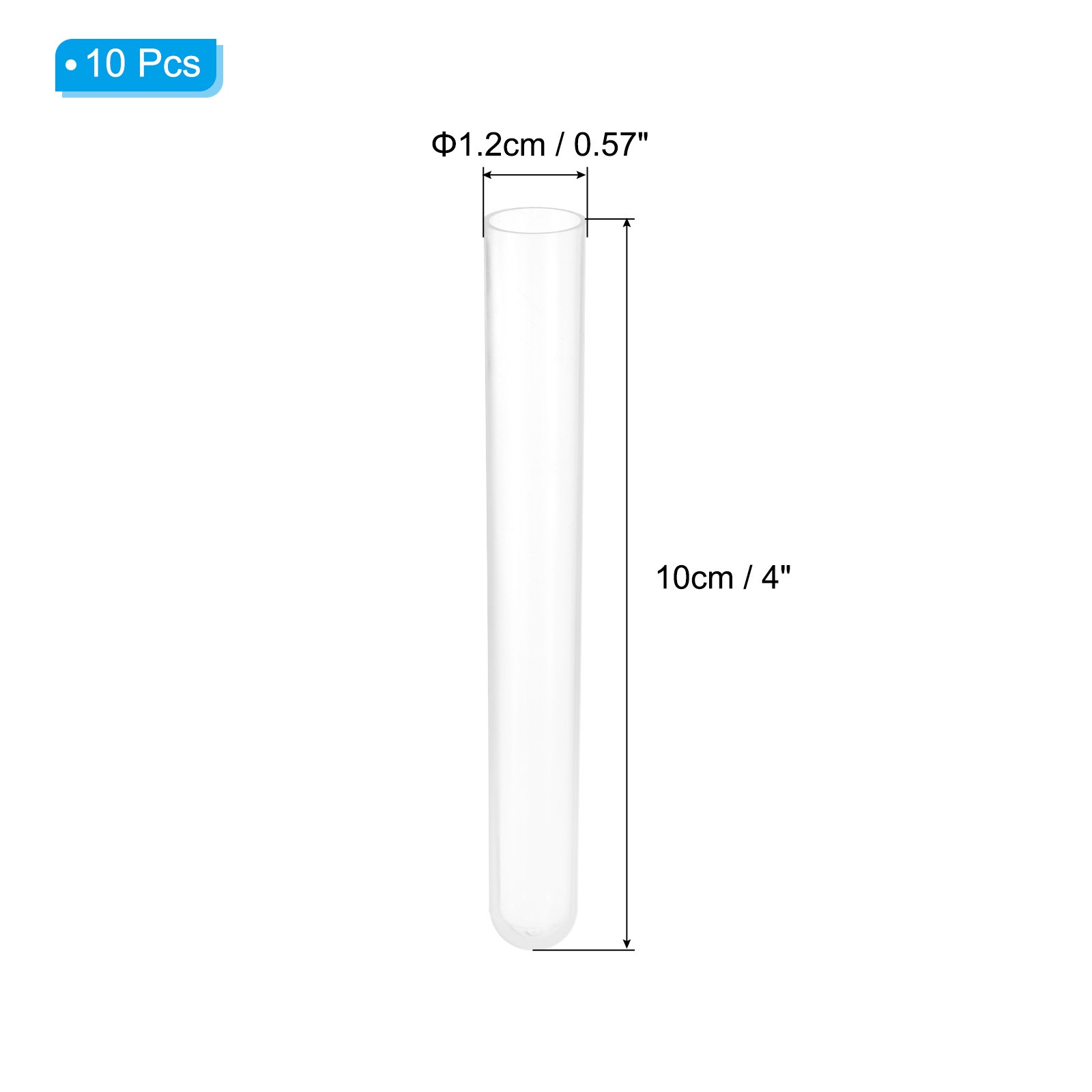 0.5x4" Plastic Sewing Needle Storage Holder, Blue 10pcs