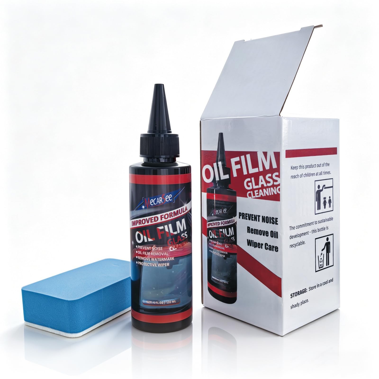 Mecarsee Oil Film Remover for Car Windshield - Glass 4 Fl Oz (Pack of 1)