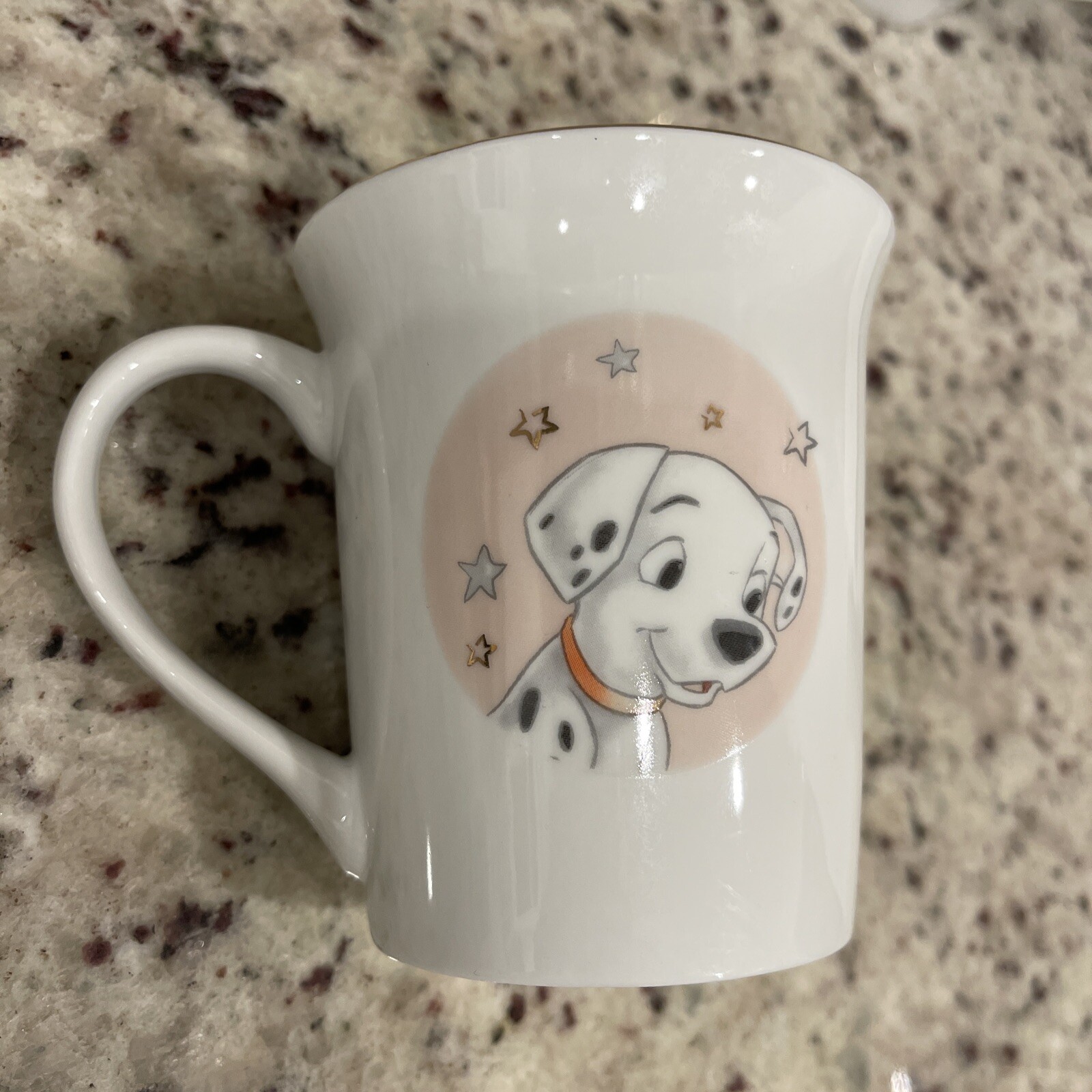 Set Of 2 DISNEY 101 Dalmatians Best of friends Gold Rimmed Mug Collectible  NEW