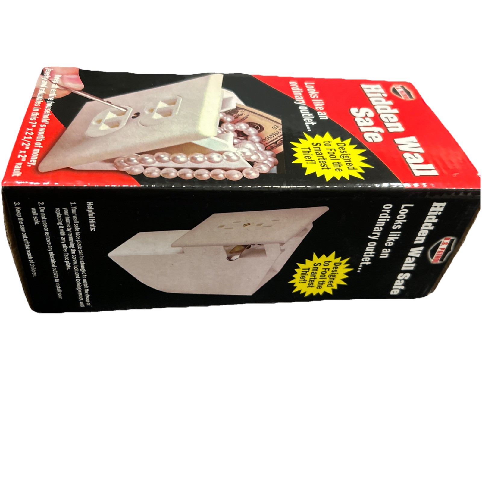 Hidden Wall Safe Security Electrical Outlet Keys Vault Secret Hide Valuables NEW