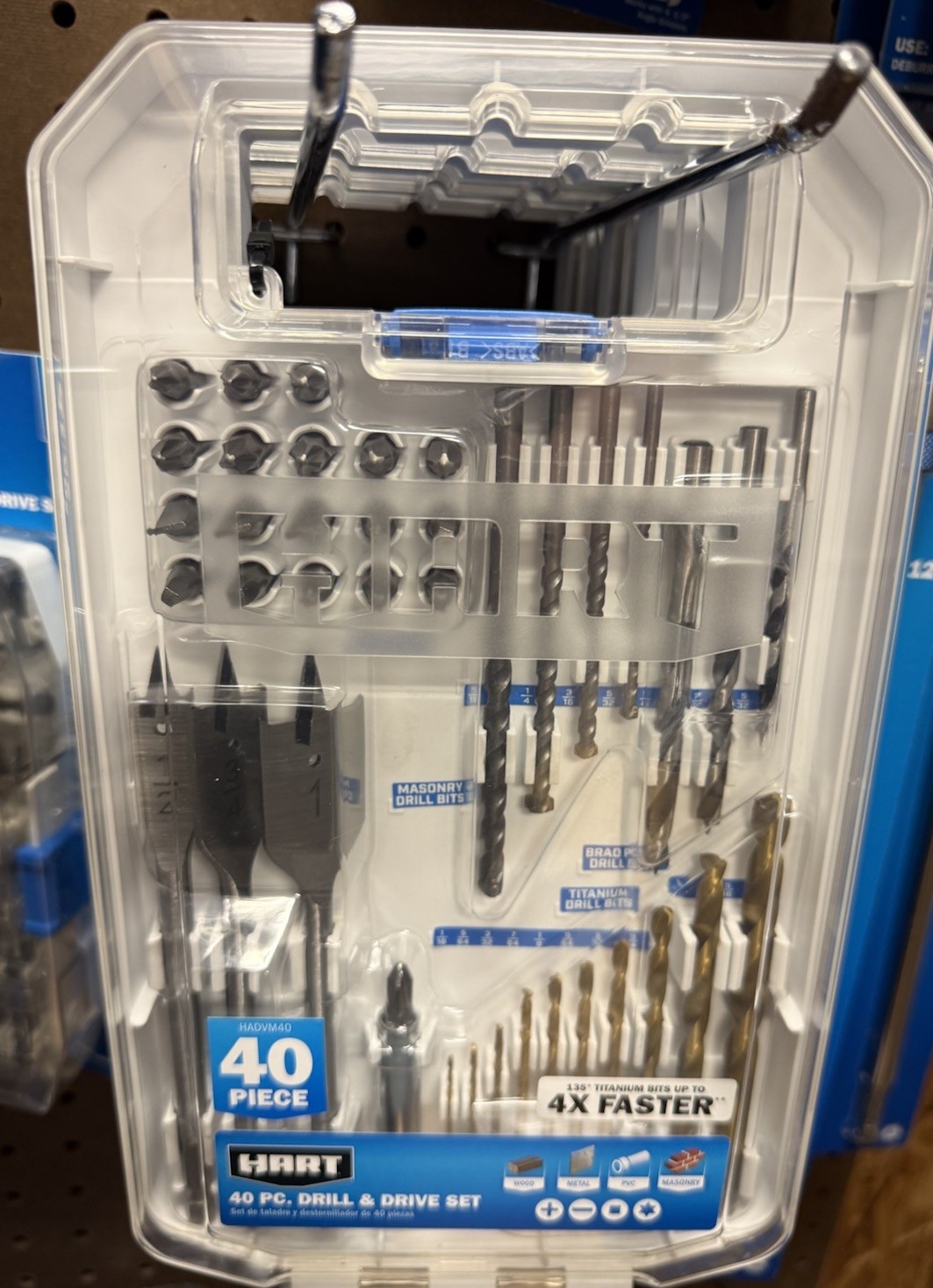 HART 40-Piece Assorted Drill and Drive Bit Set With Storage Case New