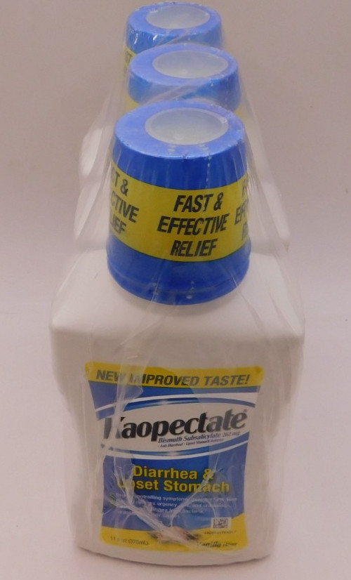 3PK Kaopectate Diarrhea & Upset Stomach Vanilla Flavor 11Fl Oz EACH Exp: 8/27
