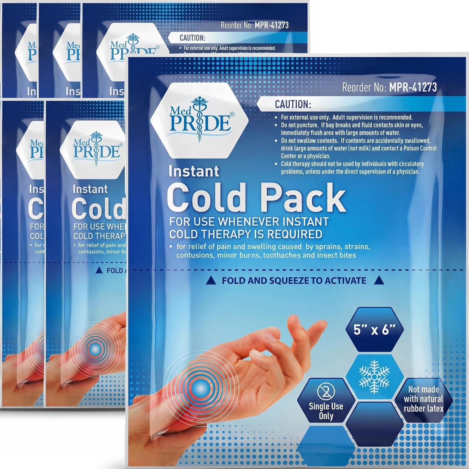 MED PRIDE Instant Cold Packs Disposable First Aid Pain Relief Ice Packs 12-24ct