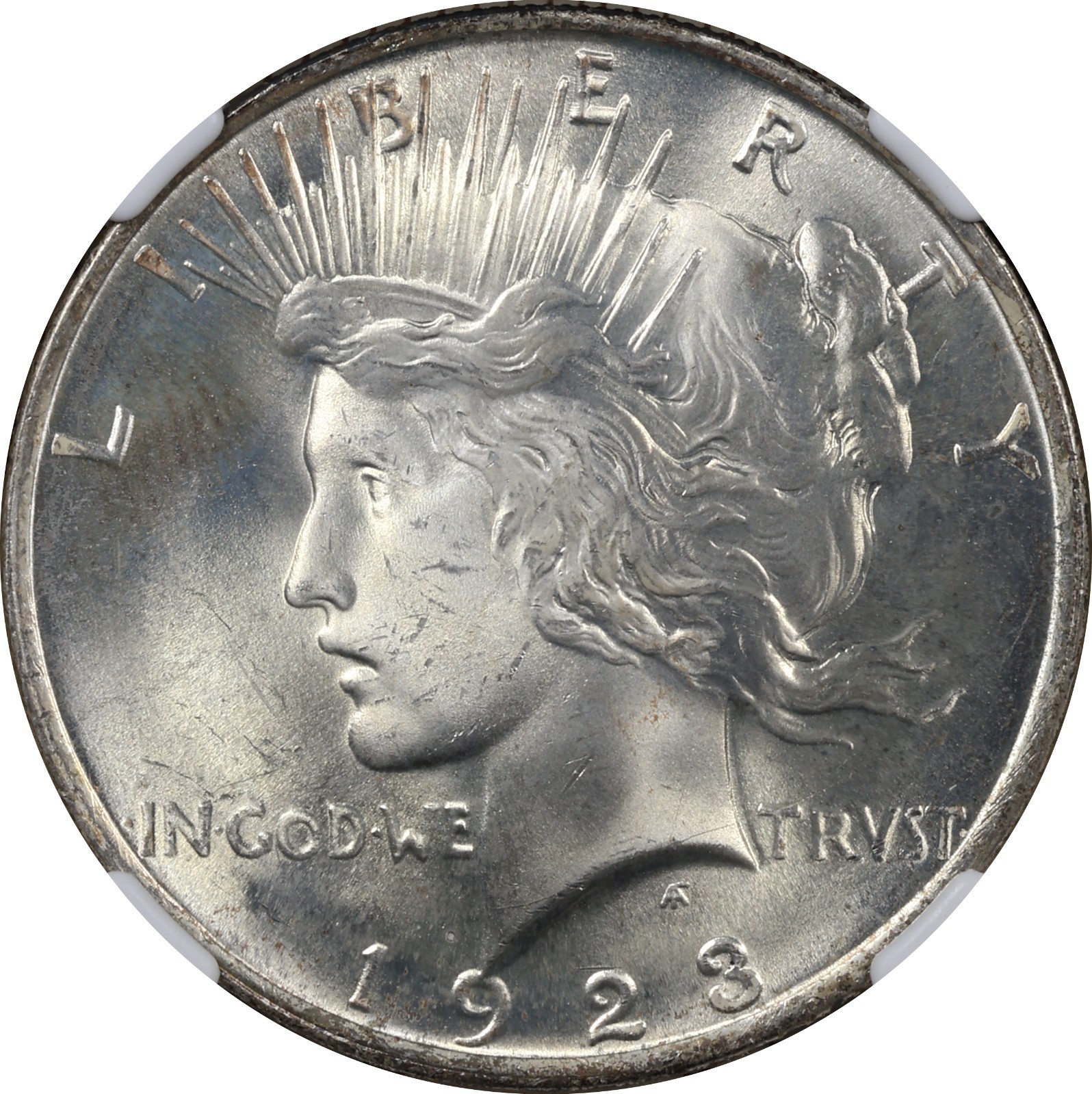 1923 Peace Dollar NGC MS65 + 90% Silver MS 65+ Plus PQ
