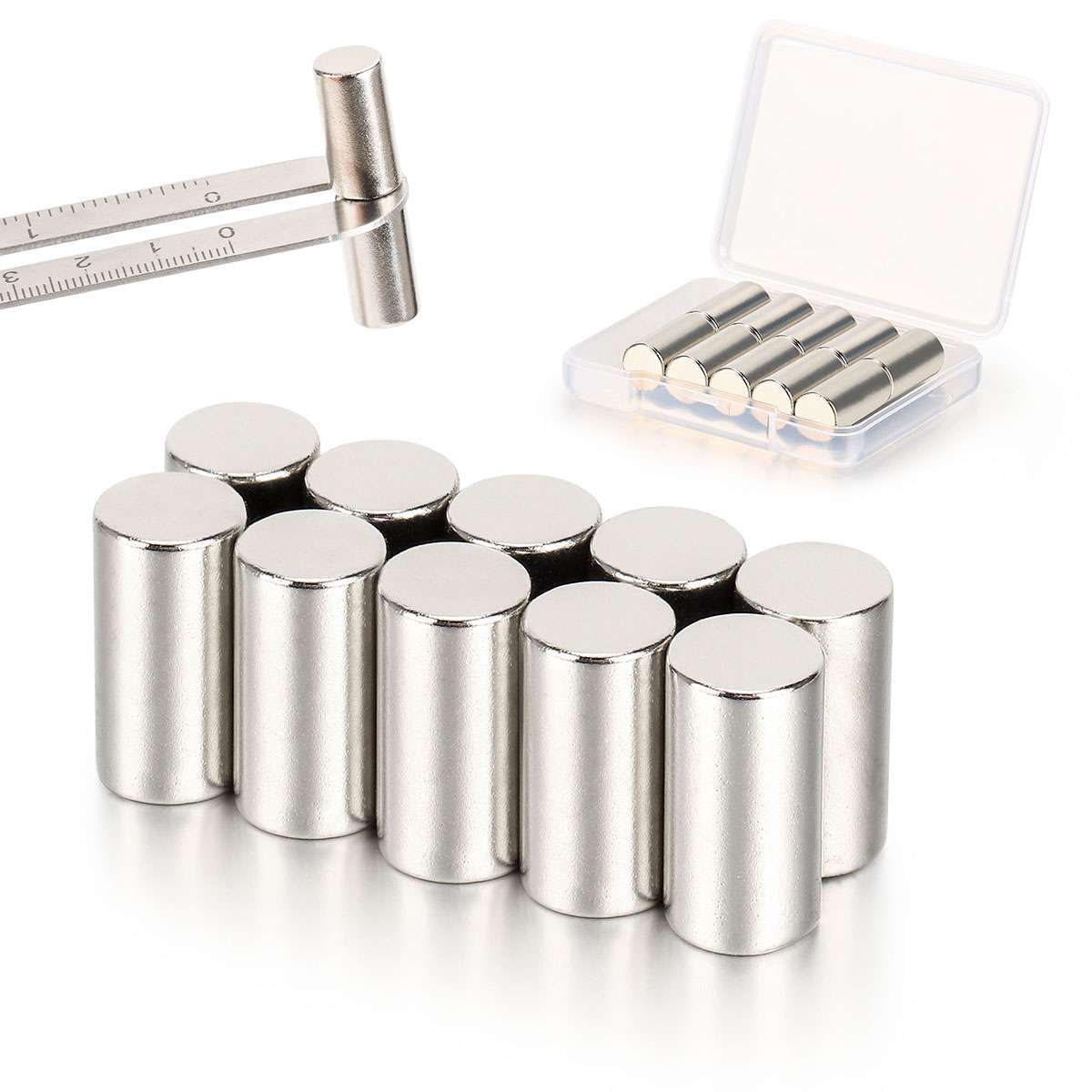 10/20 N45 Strong Round Disc Cylinder Magnets Rare Earth Neodymium 6x20mm/10x20mm
