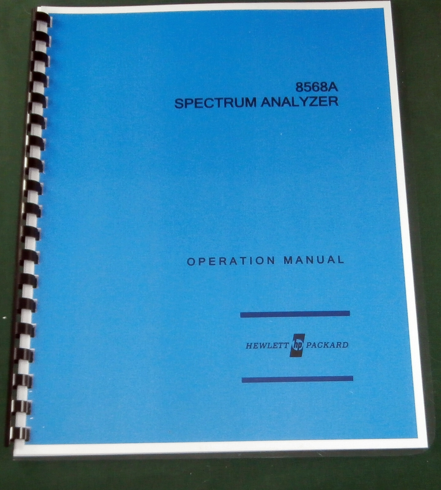 HP 8568A Operation Manual: Comb Bound & Protective Covers