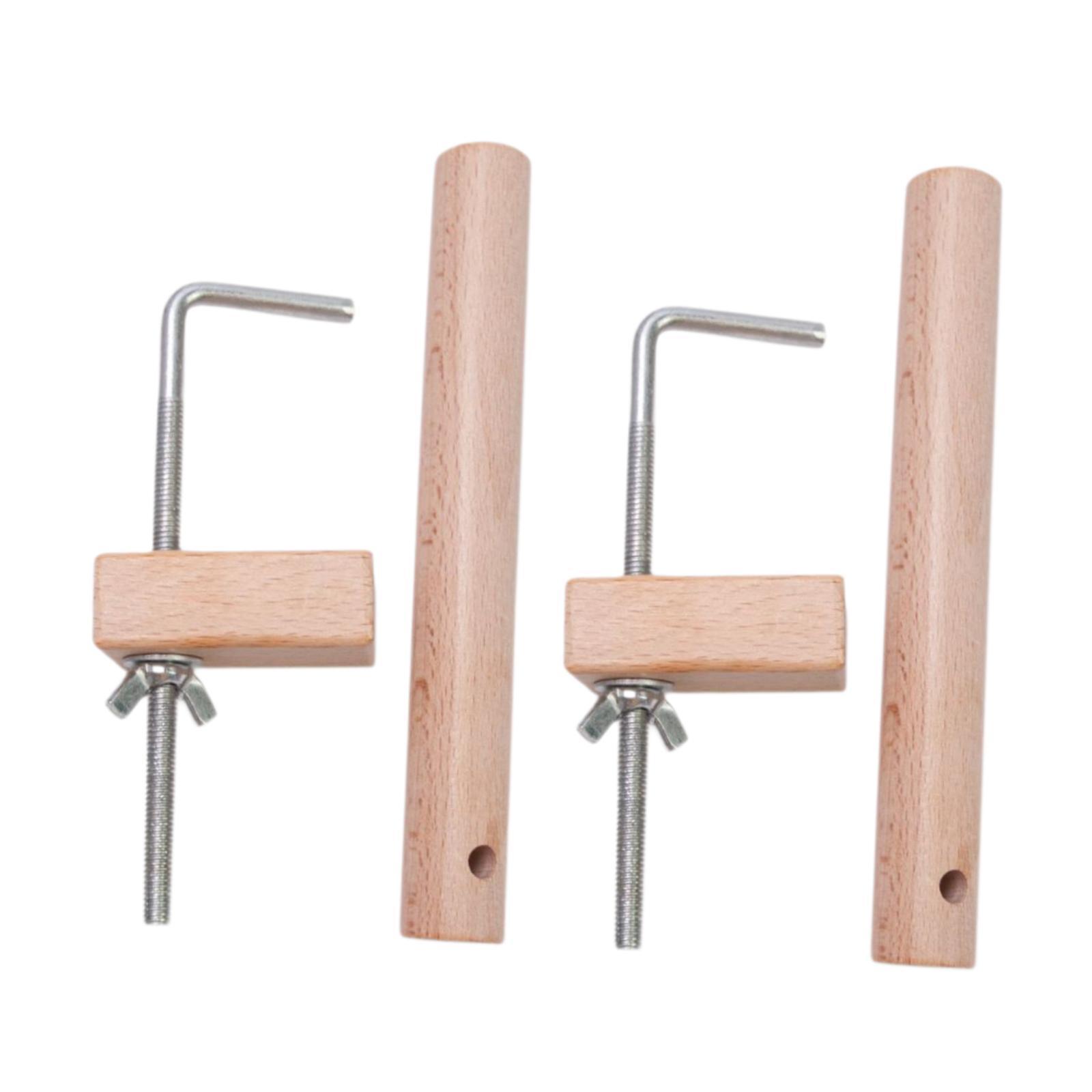2 Pieces Warping Pegs and Clamp Multipurpose Racelets Weaving Warping Clamp