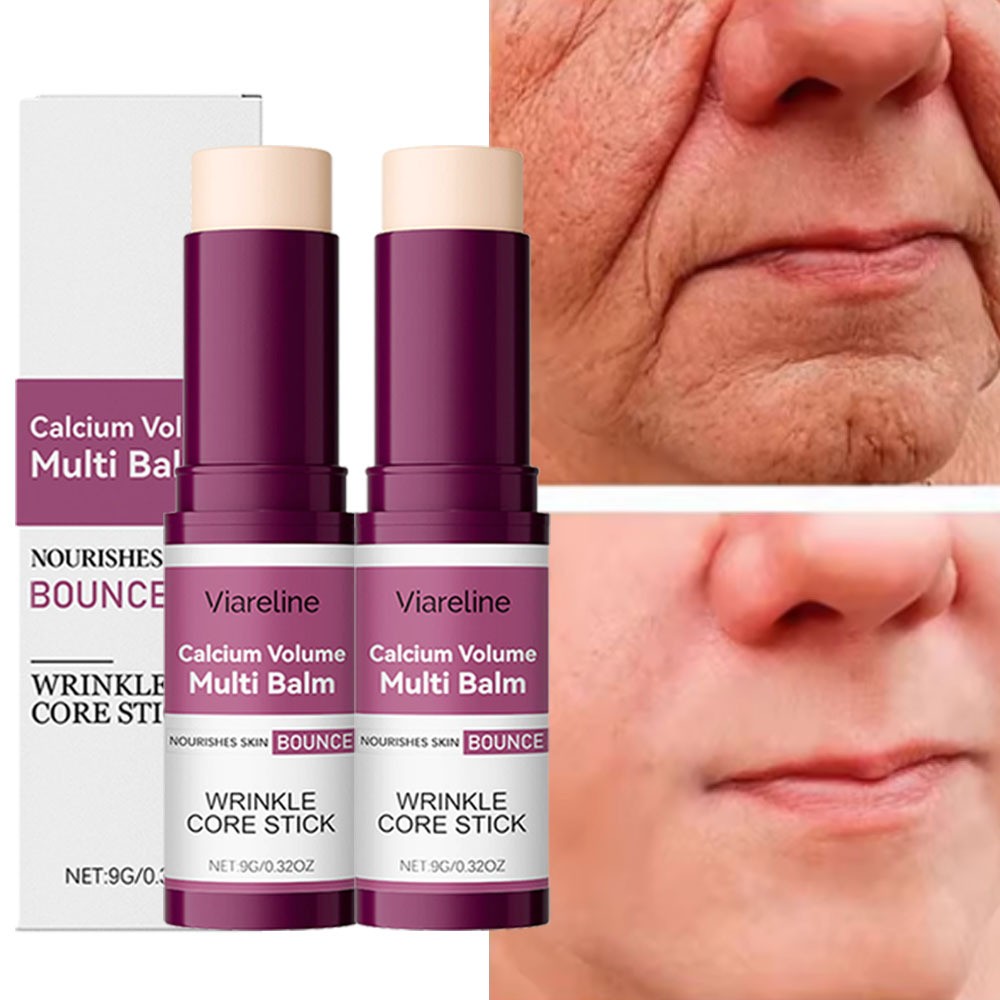 2x Calcium Volume Multi Balm Wrinkle Core Stick Korean Collagen Moisturing Stick