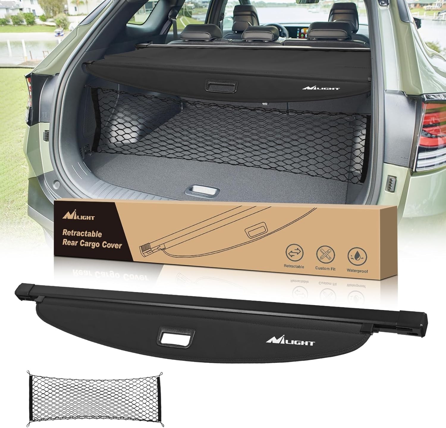 Nilight Retractable Trunk Cargo Shade Cover for Kia Sportage 2026 2025 2024 2023