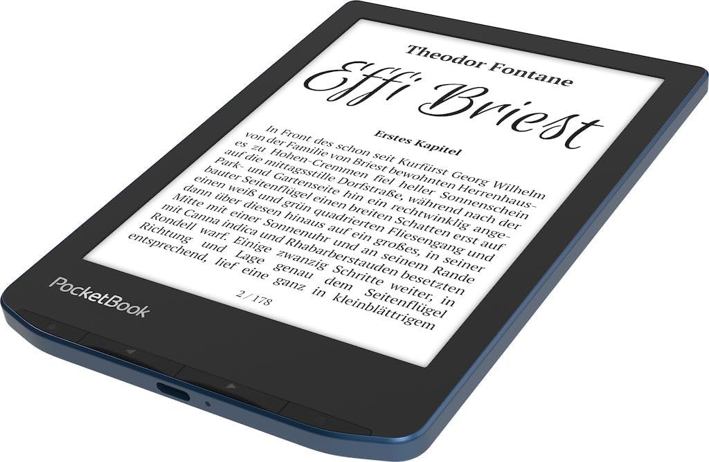 PocketBook Verse Pro E-Reader Waterproof, 6'' E-Ink Carta™ HD Touchscreen, Azure