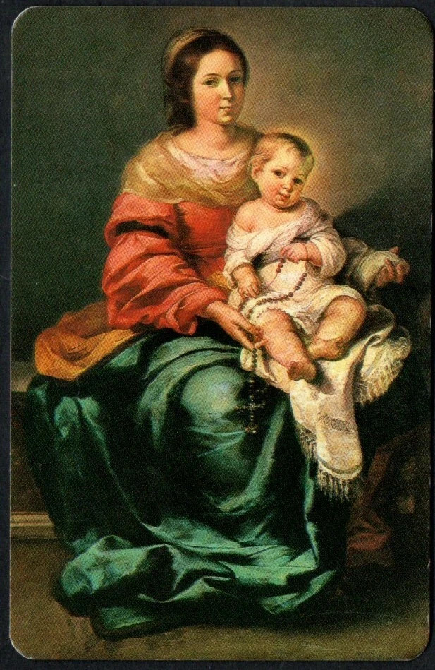 Holy card de la Virgin del Rosario santino image pieuses estampa