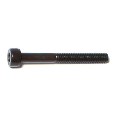 4mm-0.7 x 35mm Black Oxide Knurled Hex Socket Cap Screws (10 pcs.)