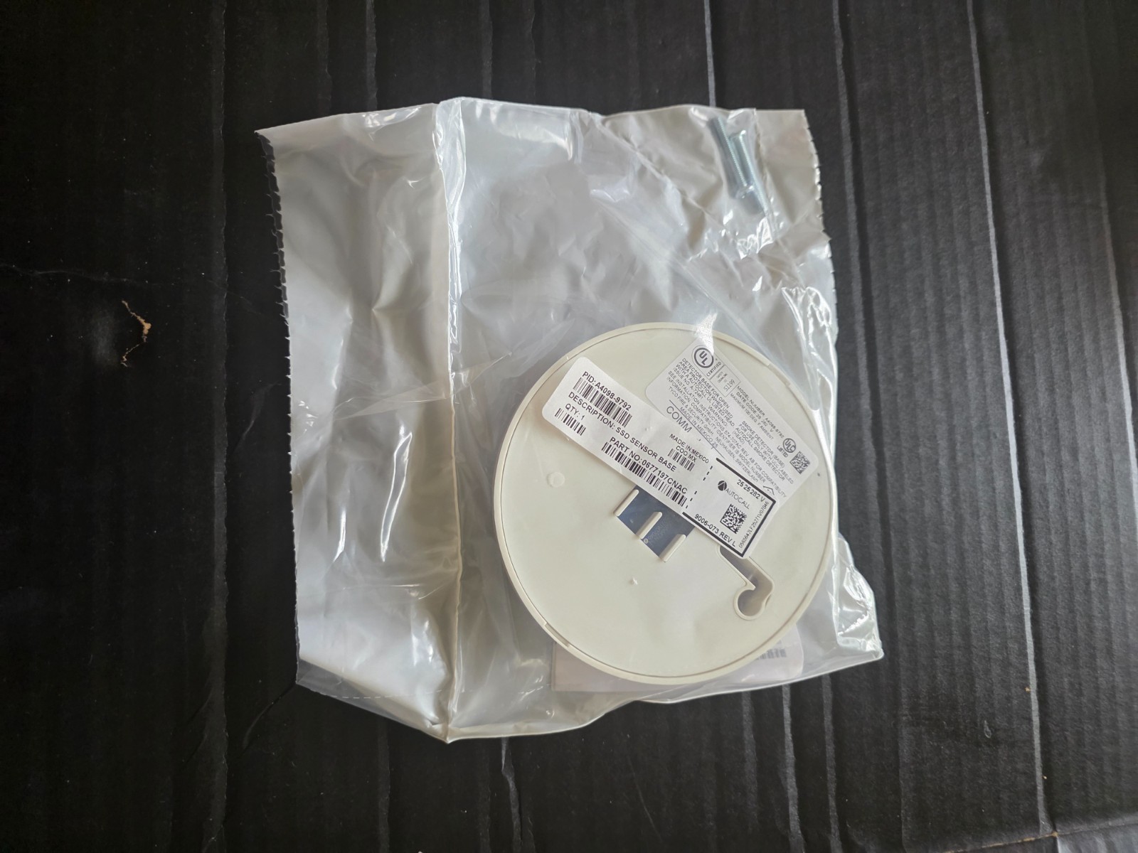 Autocall A4098-9792 SSD Smoke Detector Base