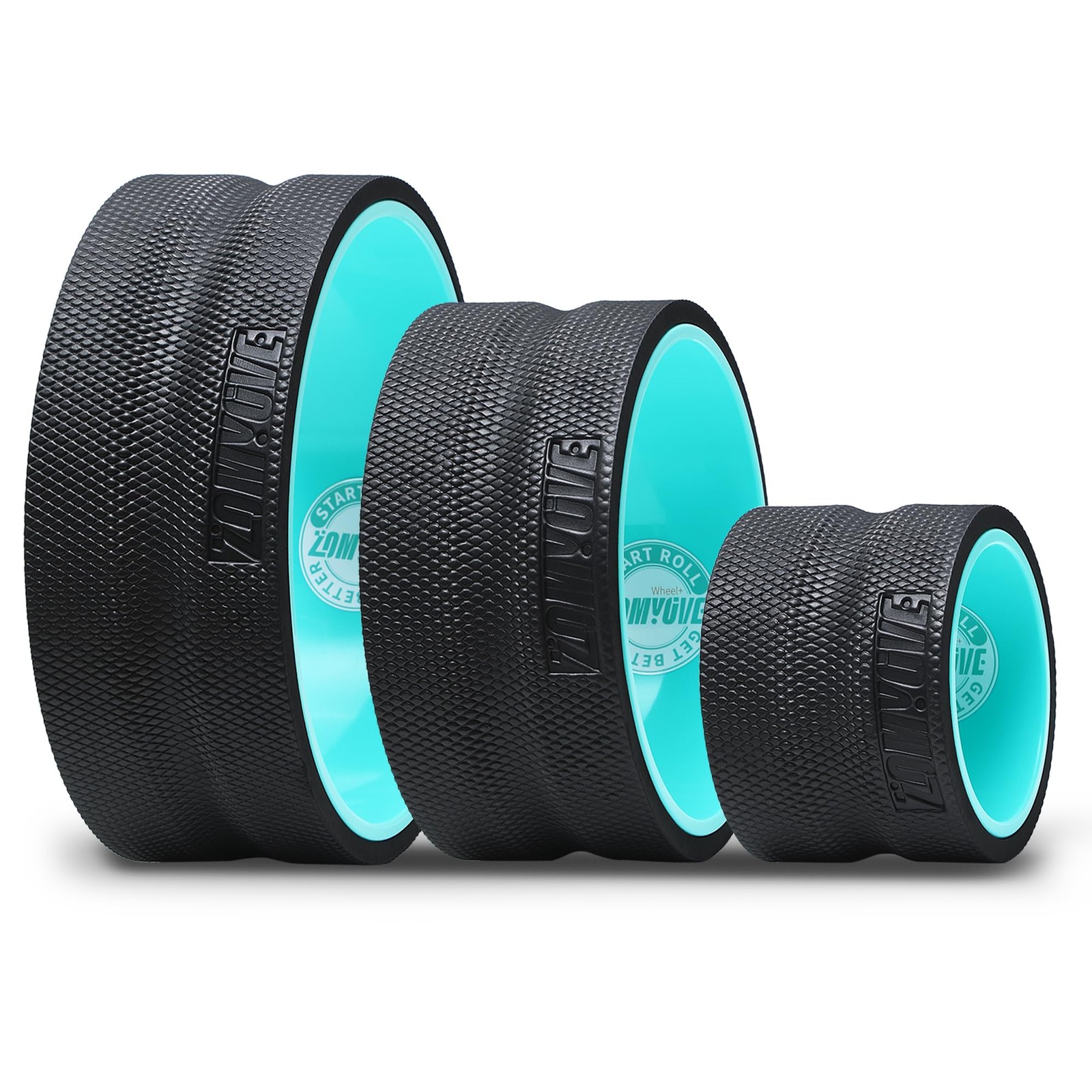 3 Pack Back Roller- Yoga Wheel for Back Pain Reliefn & Stretching, Back Wheel...