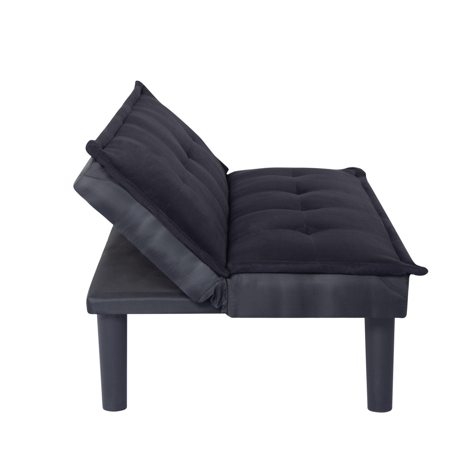 63in Adjustable Futon Sofa Bed Faux Suede Upholstered Modern Sleeper Couch Futon