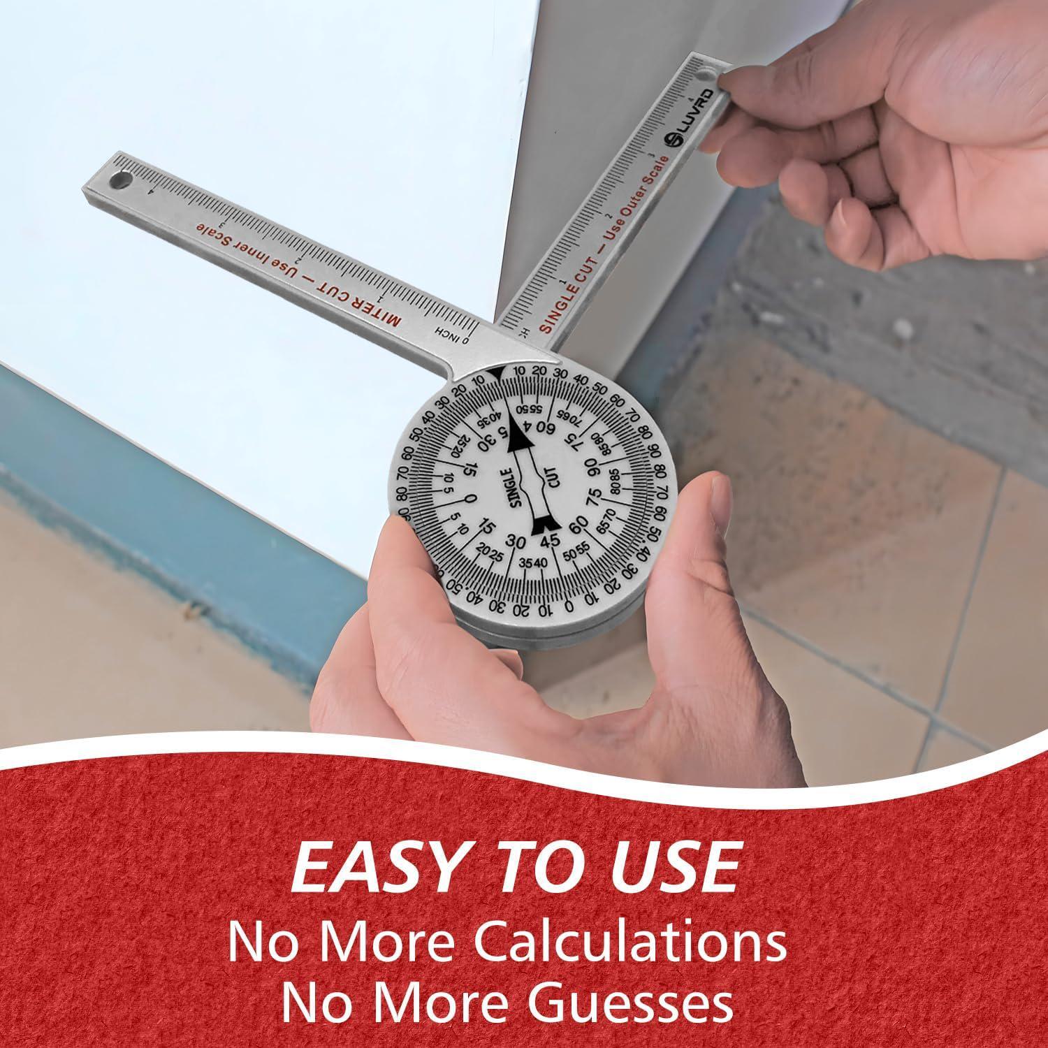 Miter Saw Protractor, Professional Miter Angle Finder For Woodworking Replaces