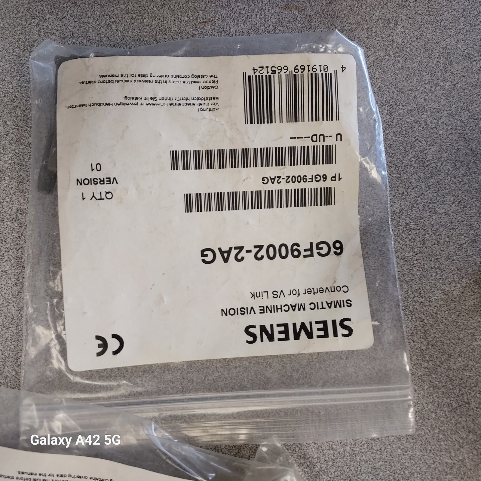 Siemens simatic VS-725 camera with software