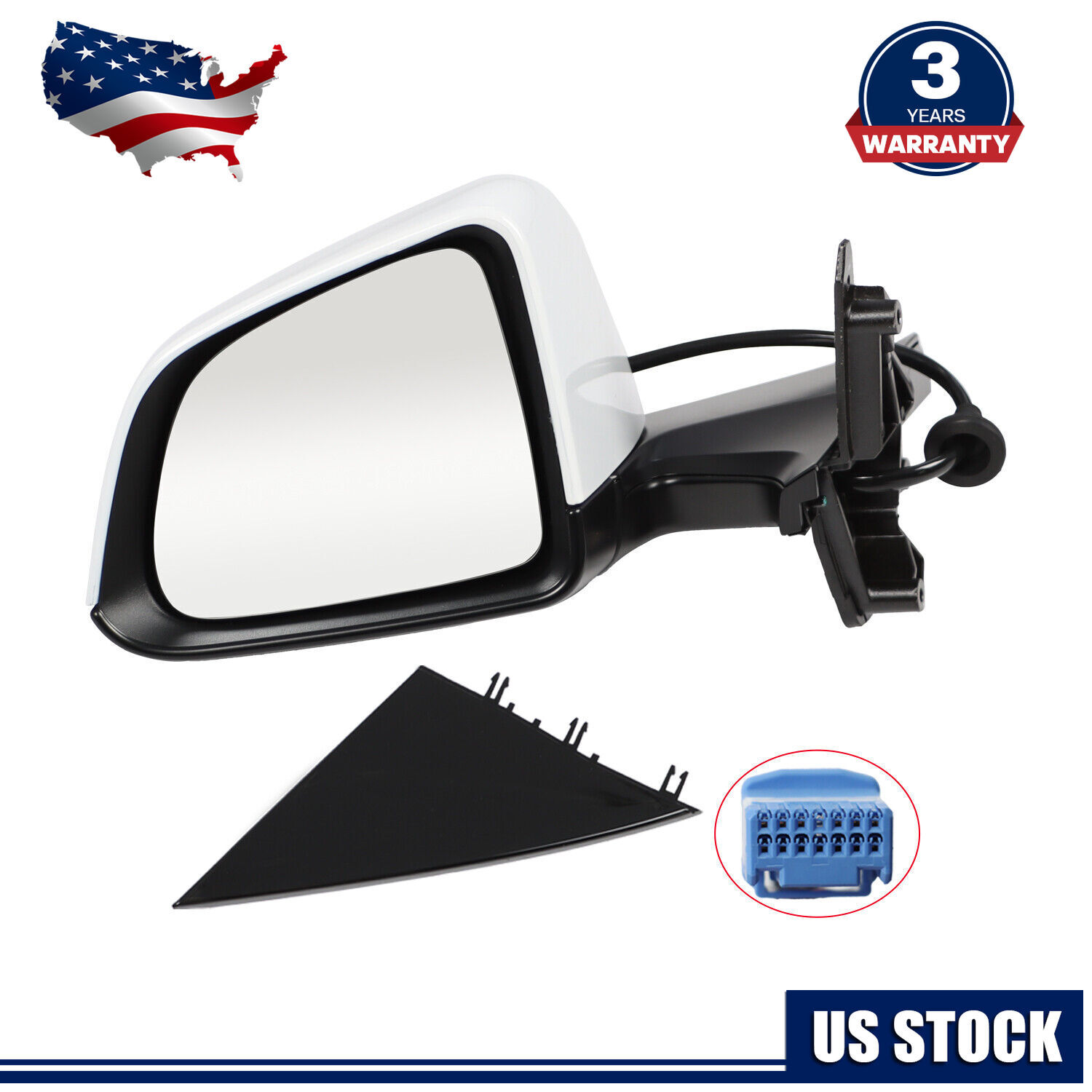Driver Side Mirror Power Fold Heat Memory For Tesla Model Y 2020-2023 Left Side
