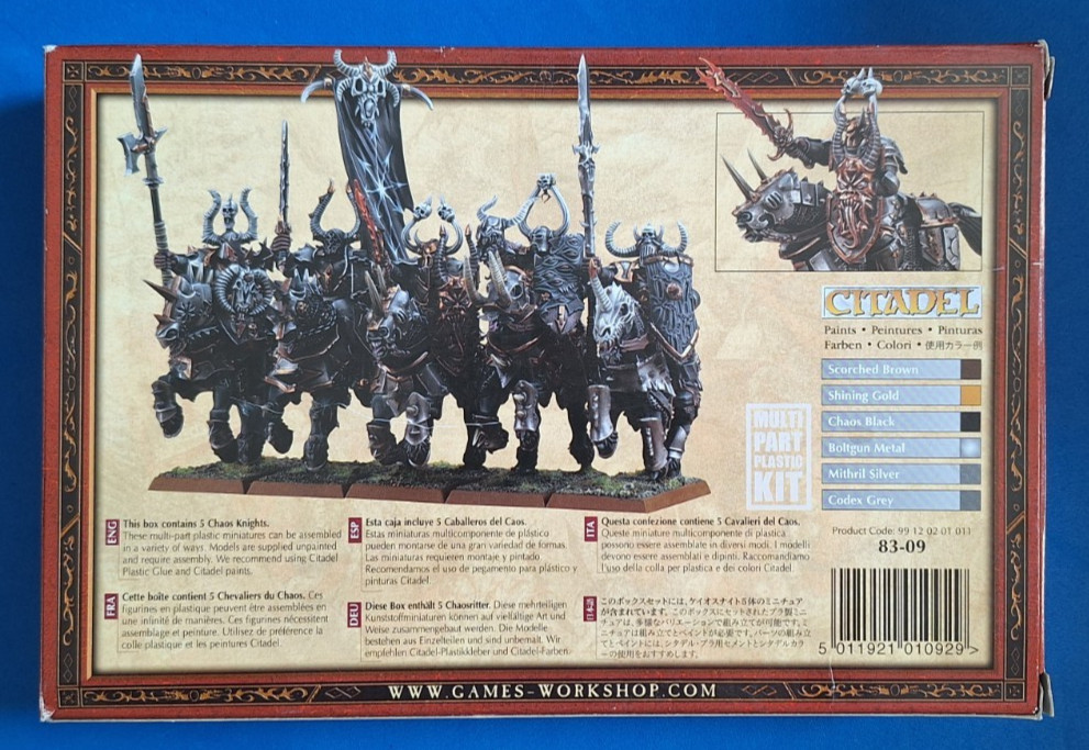 BOX ONLY - Warhammer Fantasy Chaos Knights Games Workshop 2008