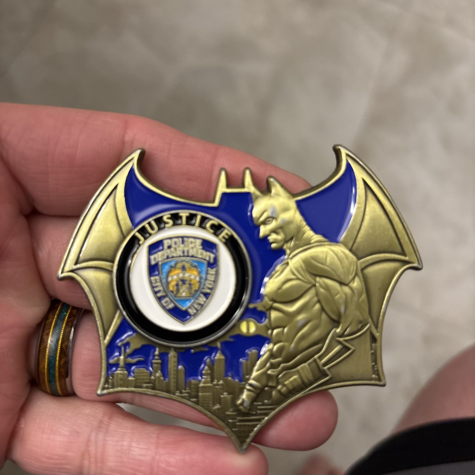 NYPD The Dark Knight Gotham City 1PP Challenge Coin (RARE)