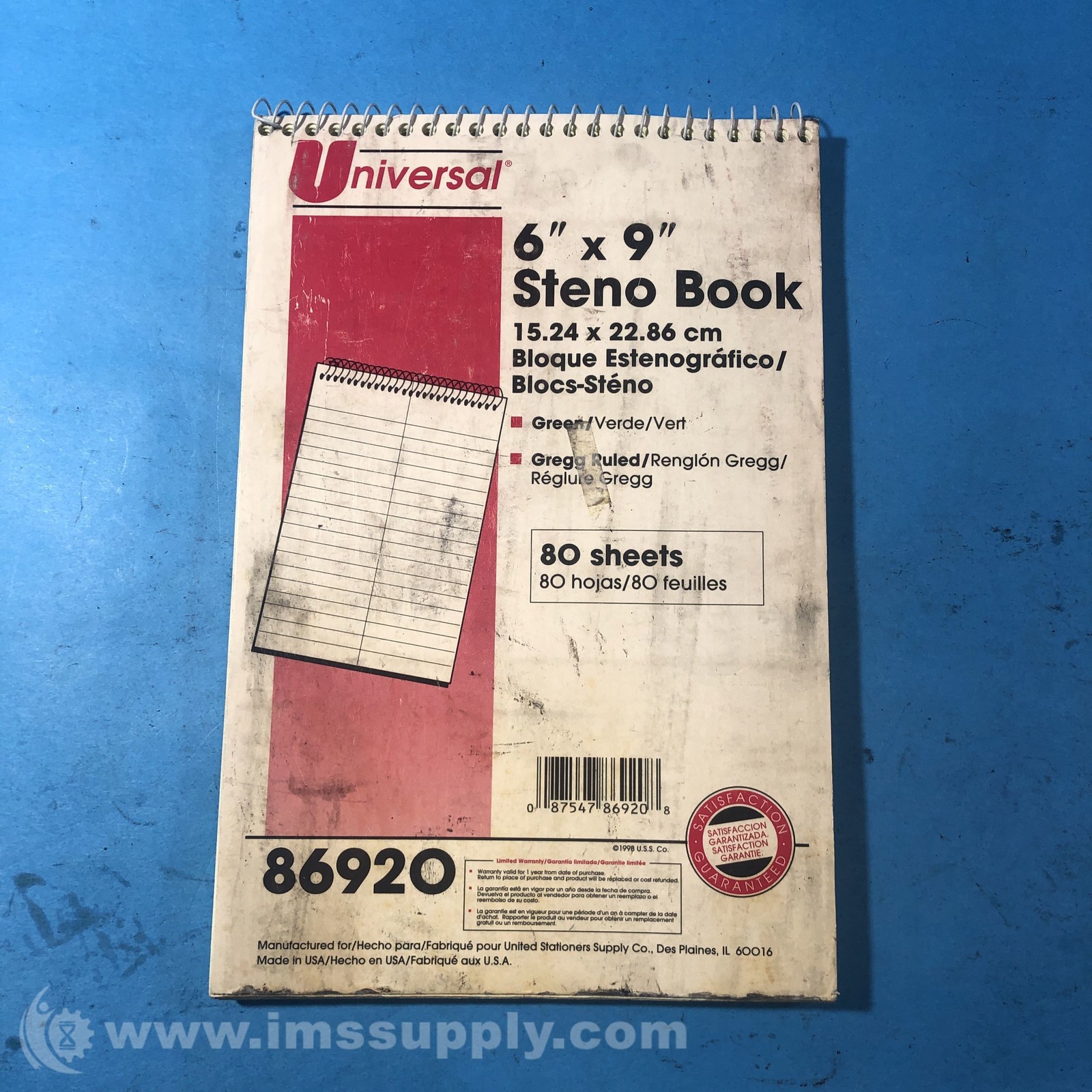 Universal 86920 Steno Book USIP