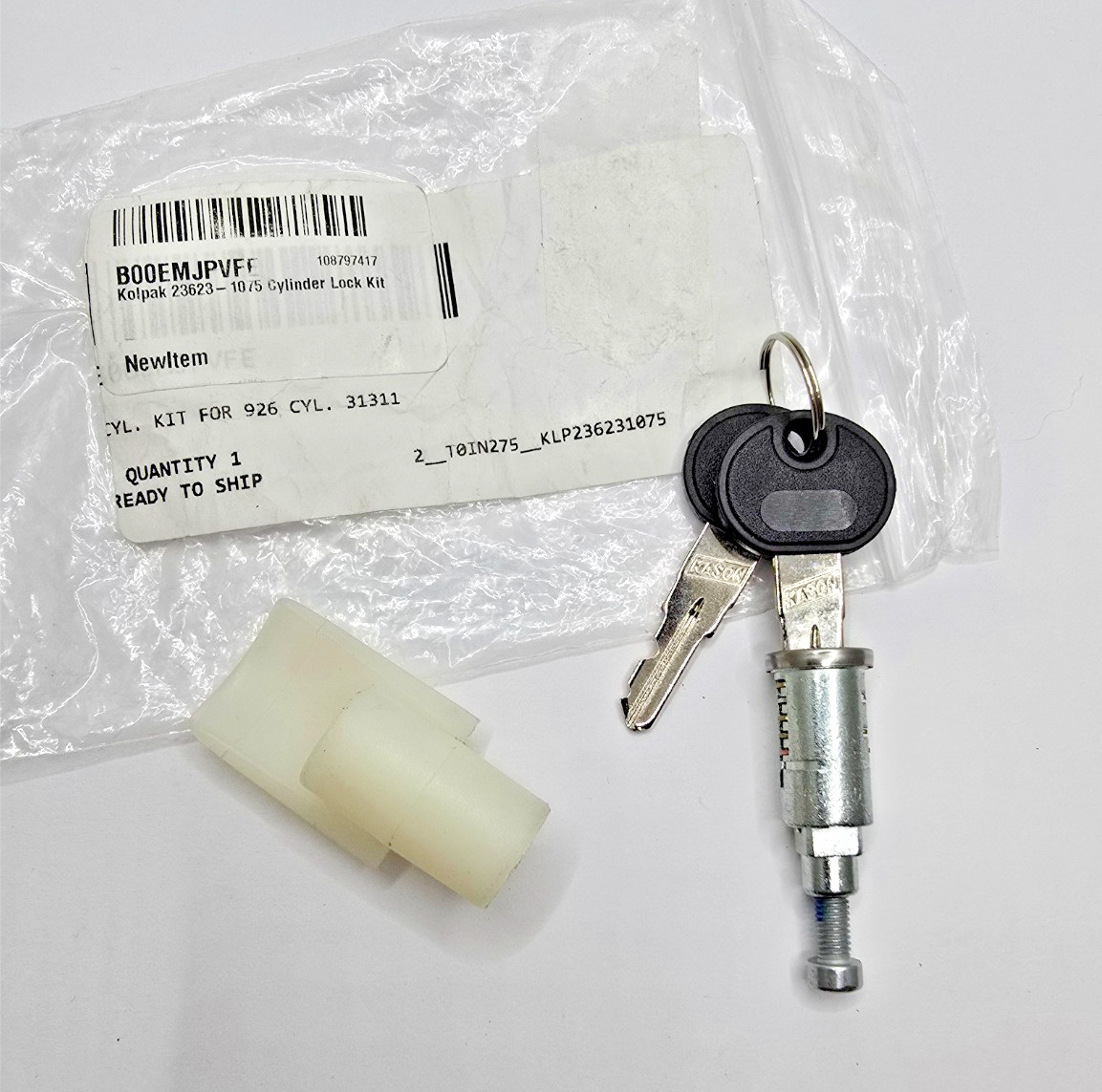 Kolpak 23623-1075 Lock Cylinder Kit for 926 Cyl. 31311 Genuine OEM New Walk-In
