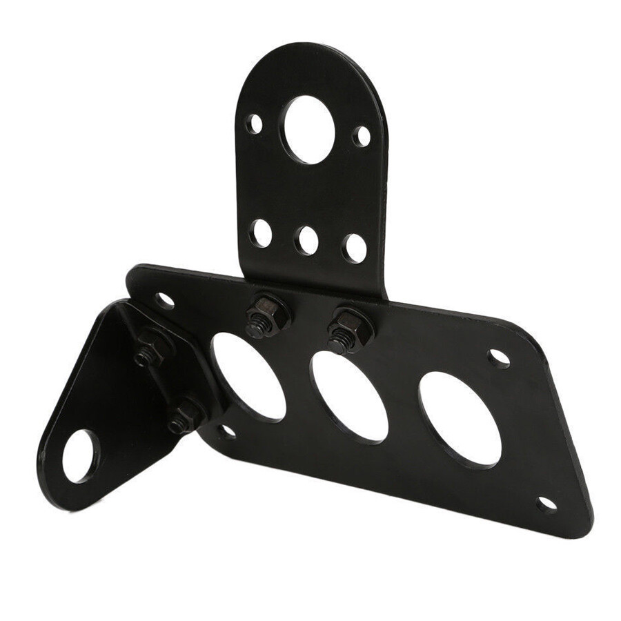 Motorcycle Side Mount License Plate Bracket Holder For Harley Chopper Dyna Black