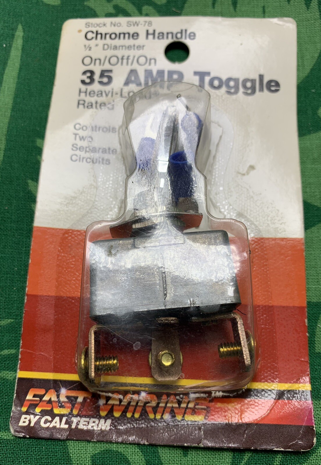 Calterm Electronics Chrome Handle Toggle Switch 35 Amp Heavi-Load Rated SW-78