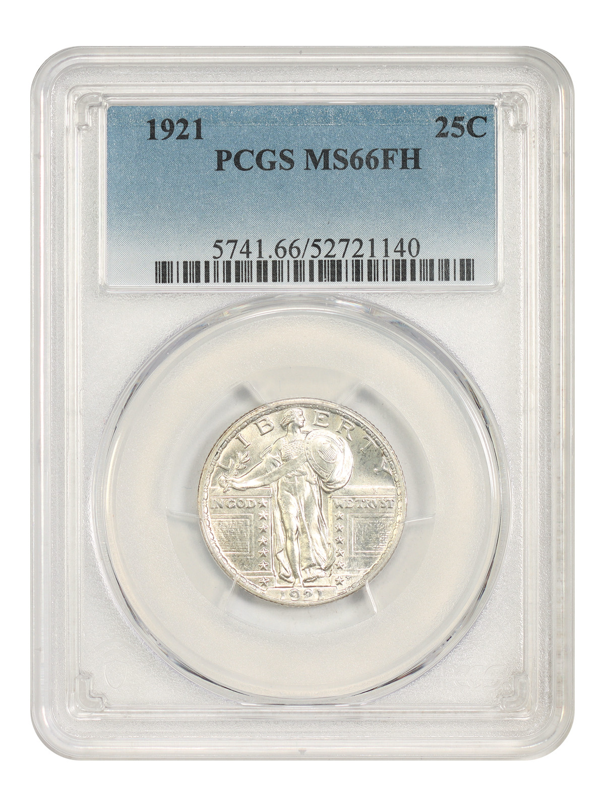 1921 25C PCGS MS66FH - Standing Liberty Quarter