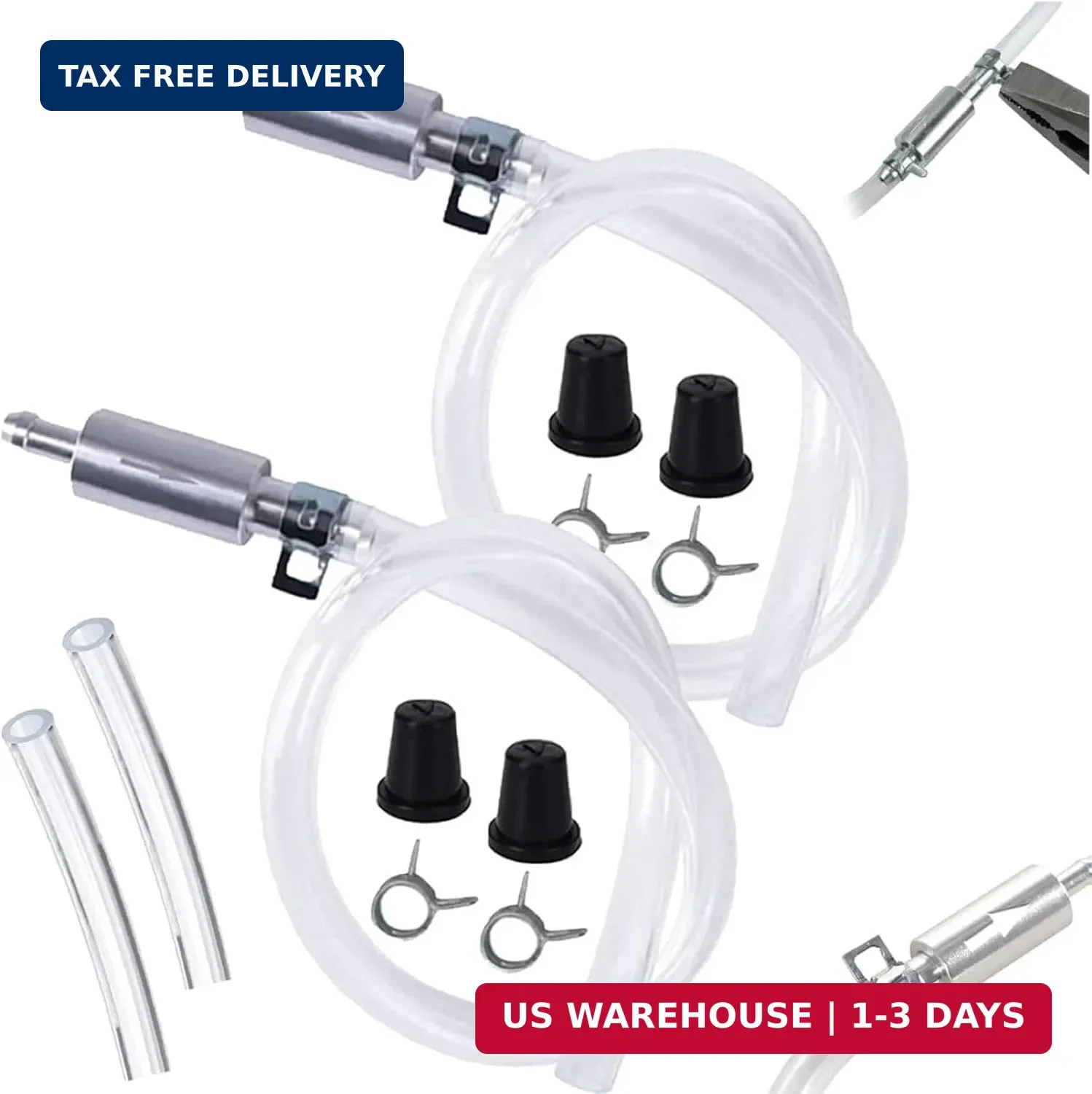 4 PCS Universal Brake Fluid Deflerator, Brake Bleed Hose, Brake System Bleeding