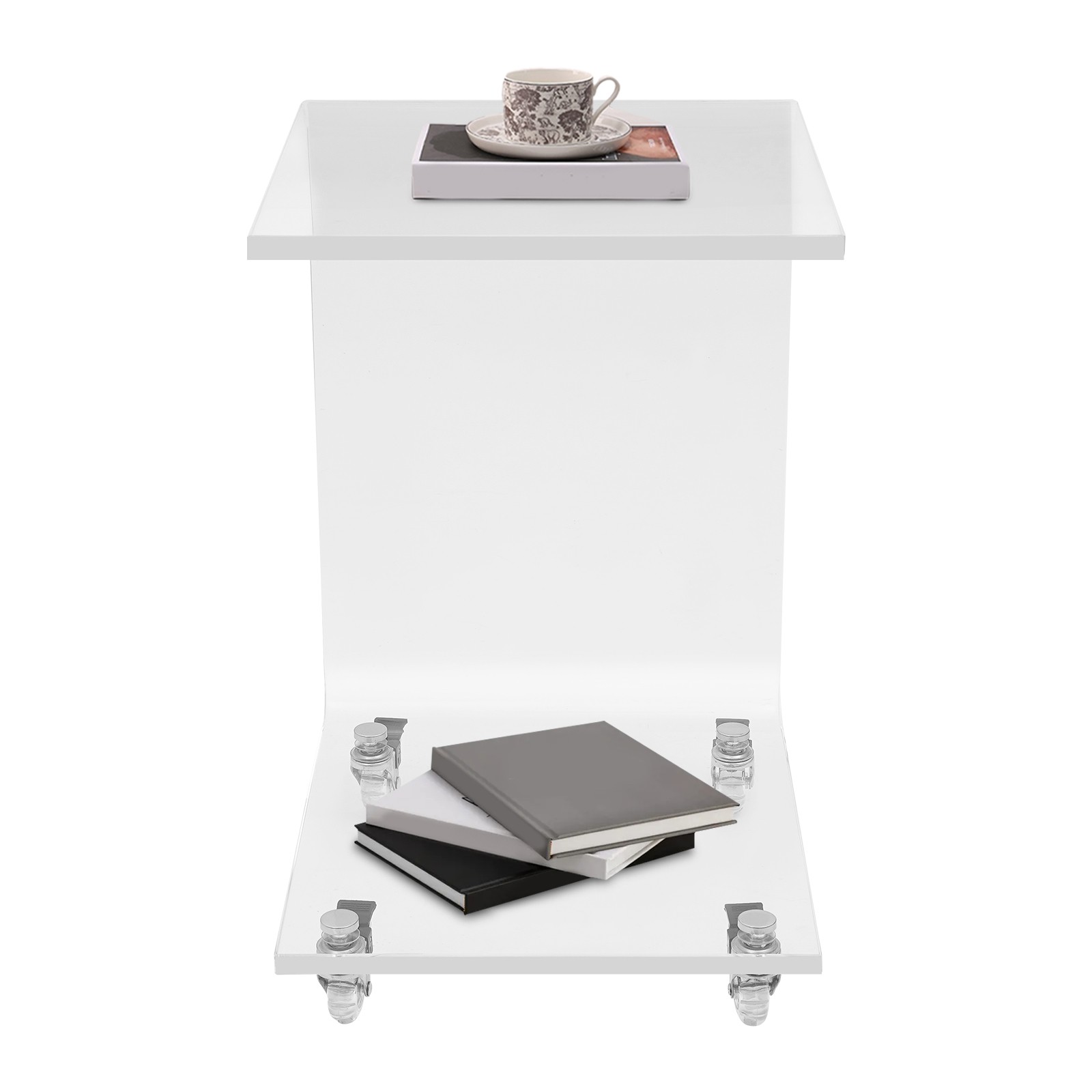C-Shaped Side Table, Acrylic End Table, Couch Side Table