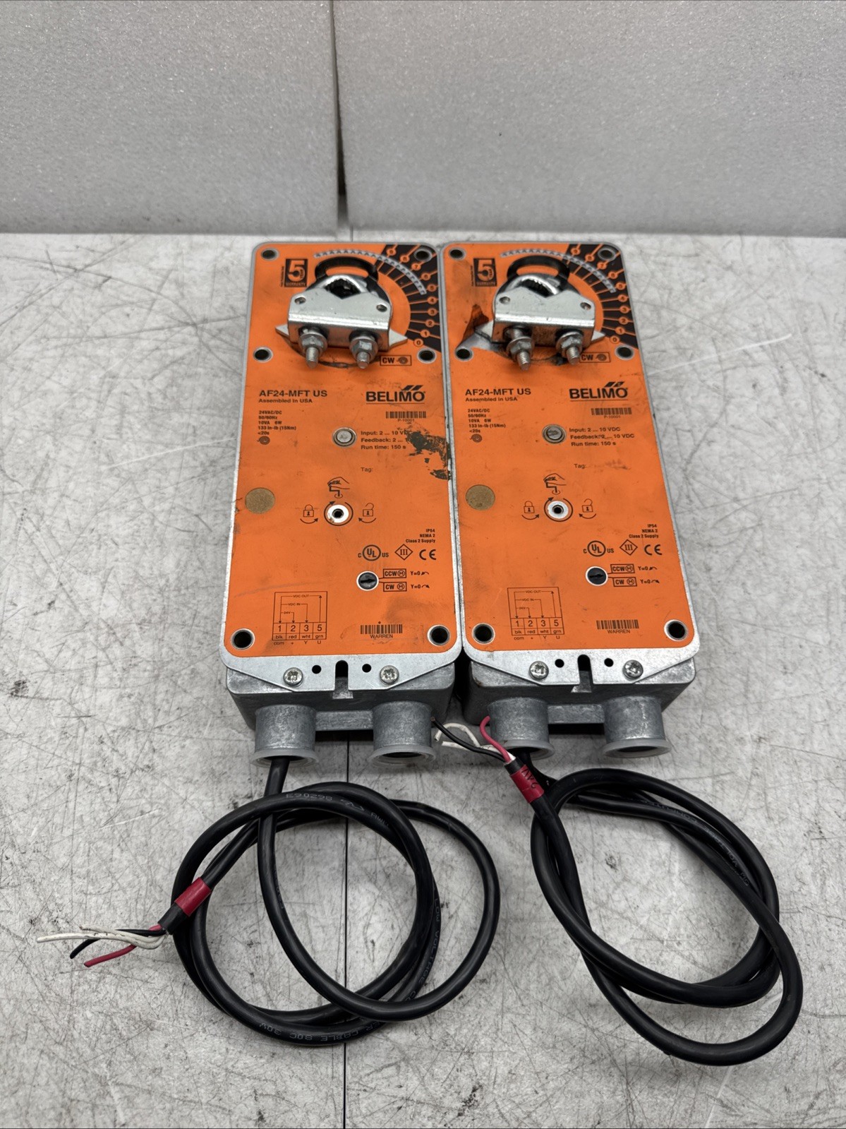 LOT OF 2 BELIMO AF24-MFT US Actuator  24VAC/DC 133 IN LB UNTESTED LOT