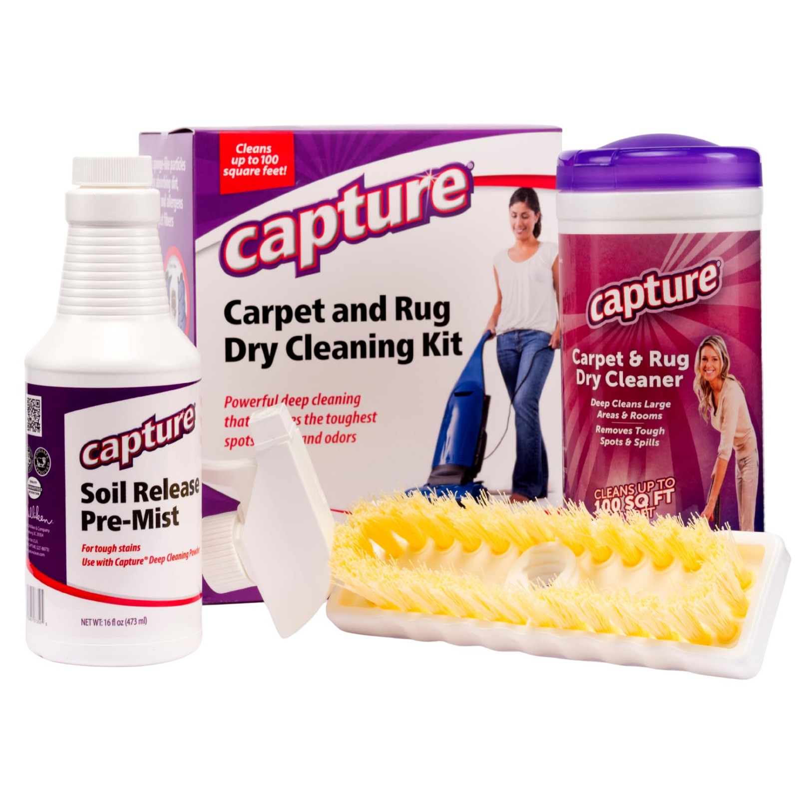 Capture Carpet Total Care Kit 100 - Home Couch and 1 Pound Kit, white