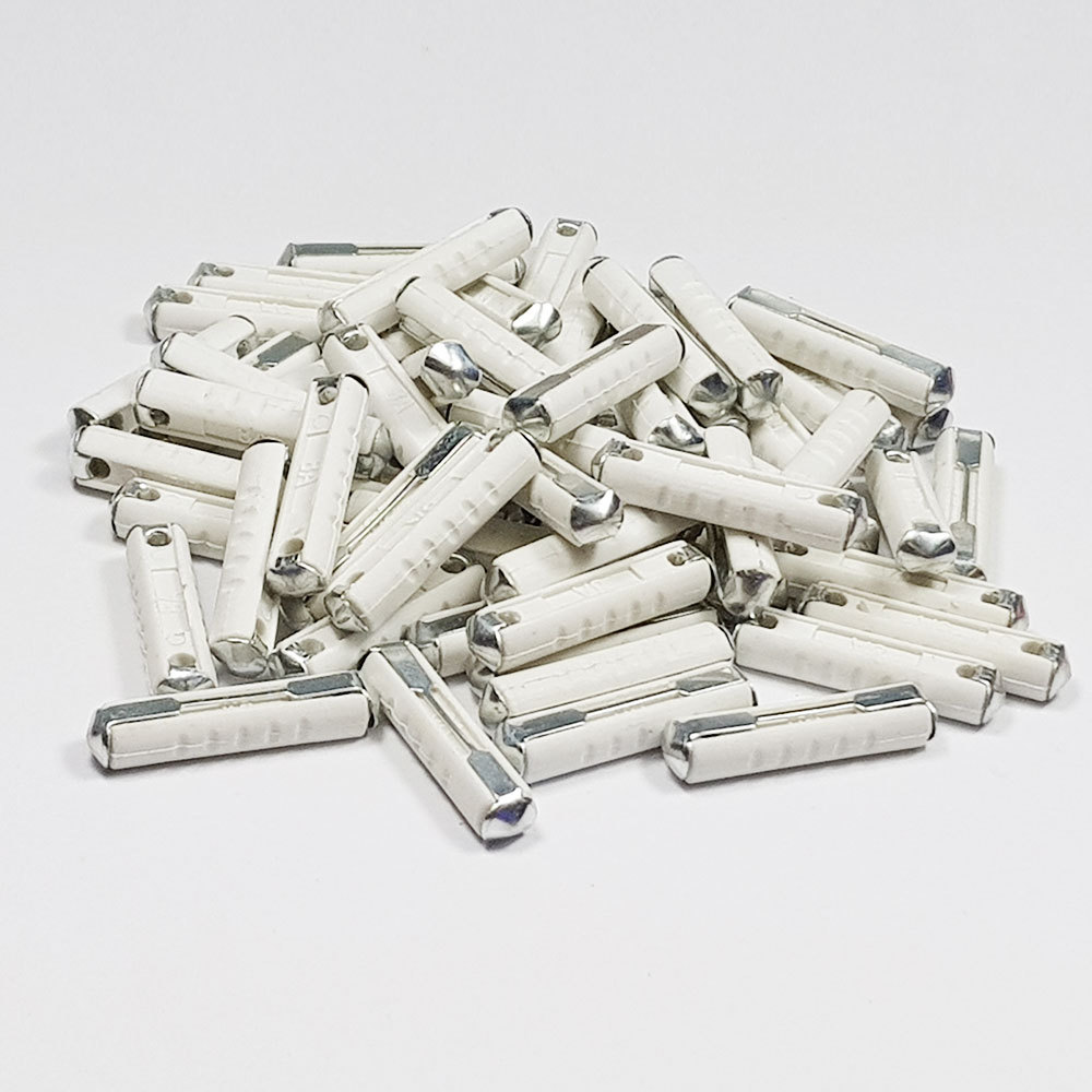 CONTINENTAL TORPEDO 8A AMP WHITE CERAMIC CAR FUSE BULLET CLASSIC CAR - PACK x 25