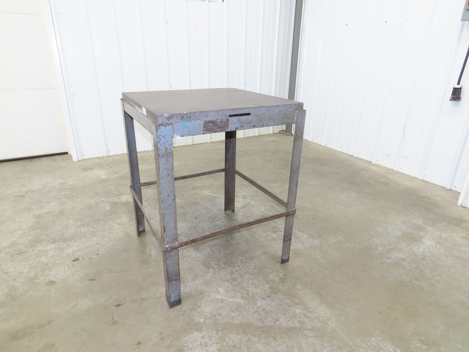 Standridge Granite Surface Inspection Plate 24 x 24 x 3" Metal Stand