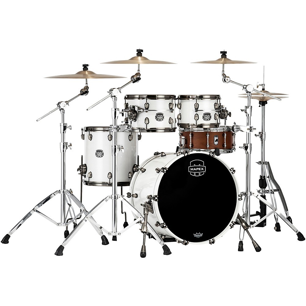 Mapex Saturn Evolution Fusion Maple 4-Piece Shell Pack W/20 Bass Drum Polar Whit