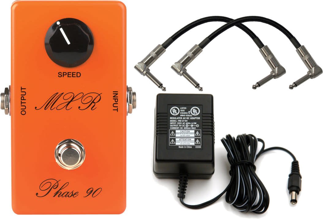 MXR CSP026 Vintage Phase Pedal w/ 9V Power Supply and Patch Cables