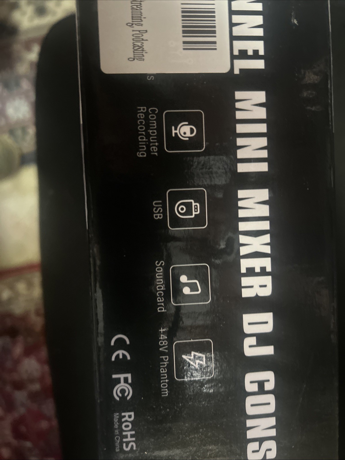 4 Channel DJ Mixer USB-compatible
