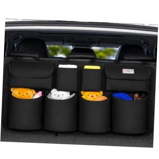 Car Trunk Organizer, LARGE CAPACITY(43 x 19 in) Car XL-43.3x18.9in All Black