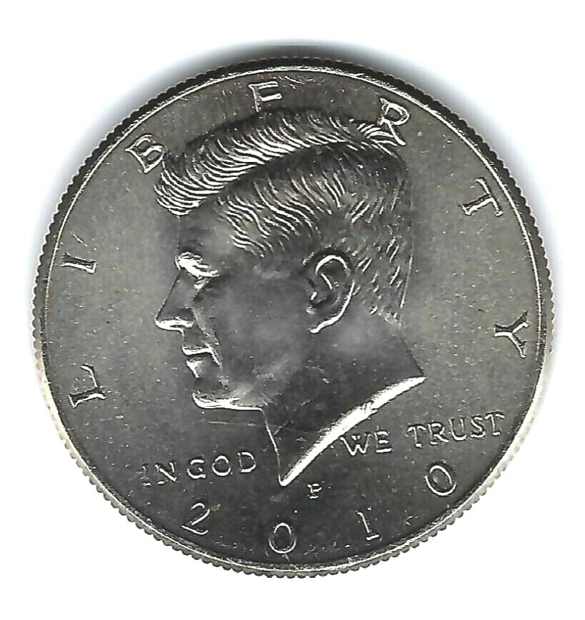 2010-P Brilliant Uncirculated Copper-Nickel Clad Copper Strike Half Dollar Coin!