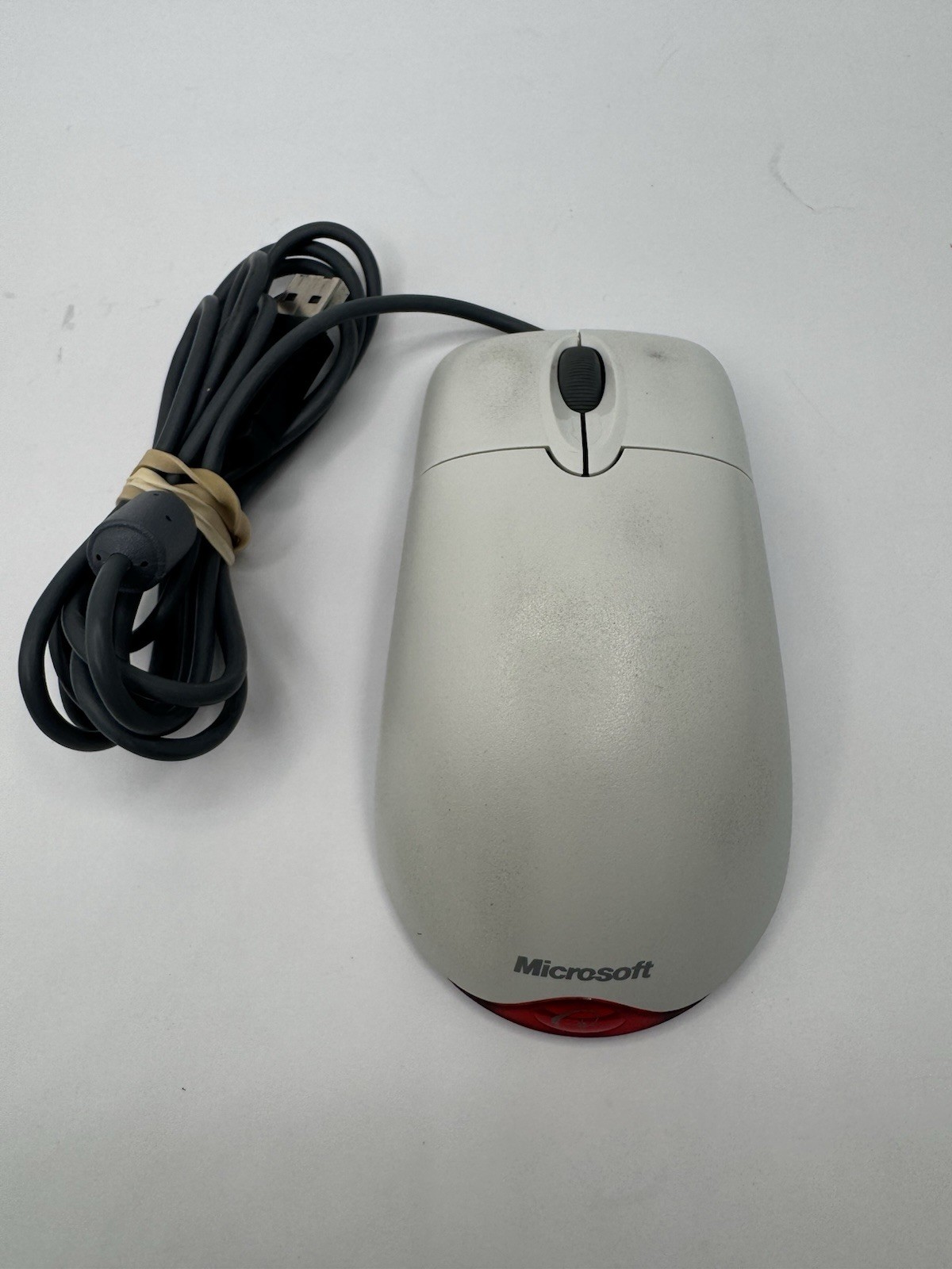 Microsoft Wheel Mouse Optical 1.1A X08-70400 USB PS/2 Wired Gray - Tested