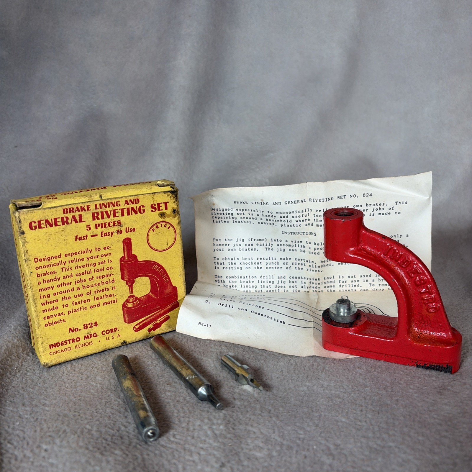 Indestro 5 pc Brake Lining and General Riveting Set #824