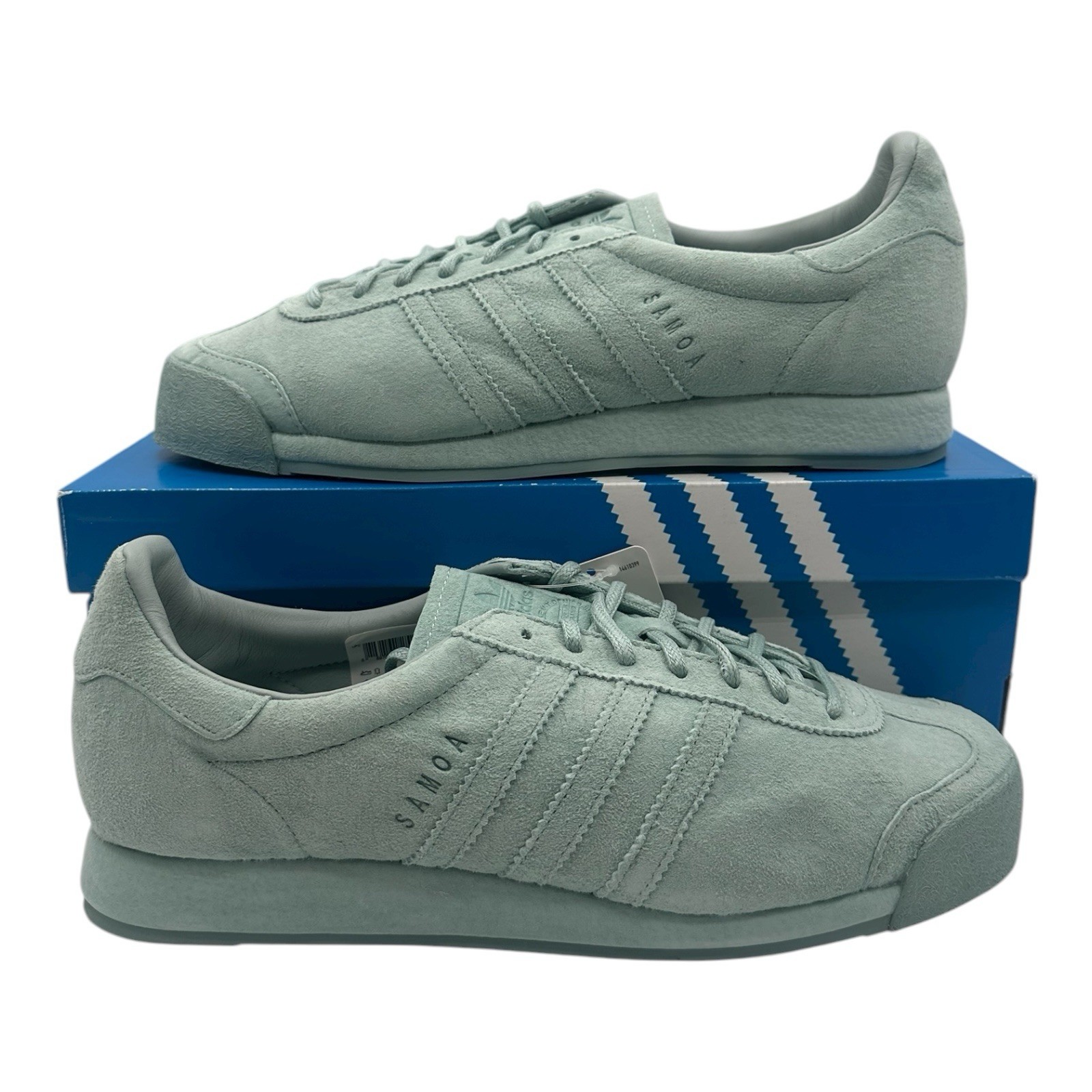 Adidas Samoa Vintage Shoes Men's Size 8 Medium Green Suede Sneakers B39017