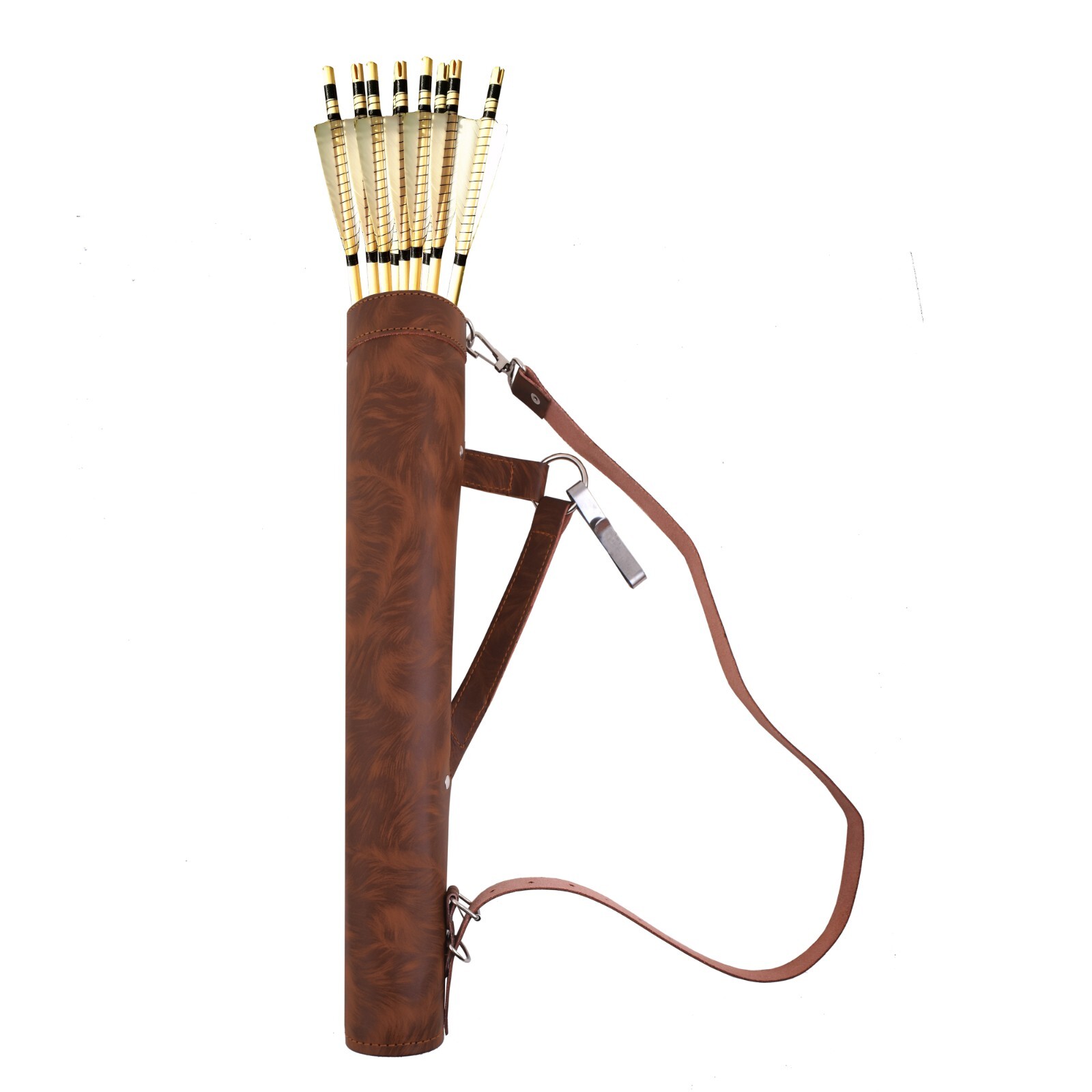 Archery Handmade Arrow Quivers Genuine Cowhide Leather Quiver for Hunting