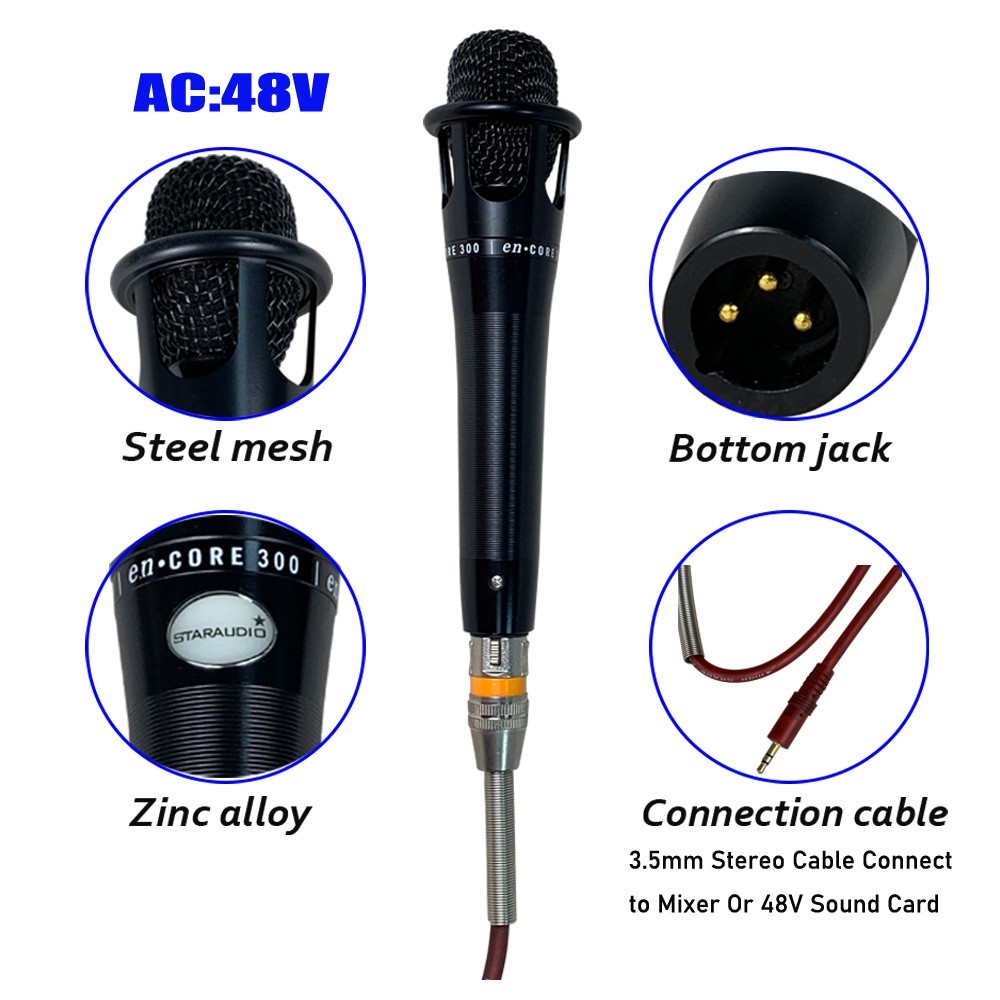 Recording Complete Live Chatting Mic Set Elecrect Condense Cardioid Microphone