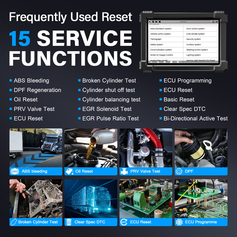 24V 12V Diesel Heavy Duty Truck Scanner All System Diagnostic Coding Progrmming
