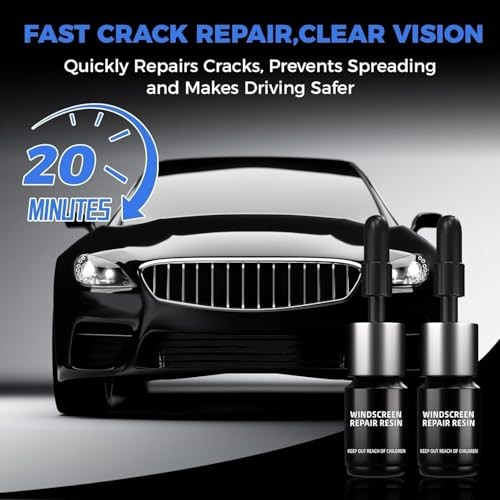 Windshield Crack Repair Kit for Windshield Chips Cracks Quick Car Glass Chip