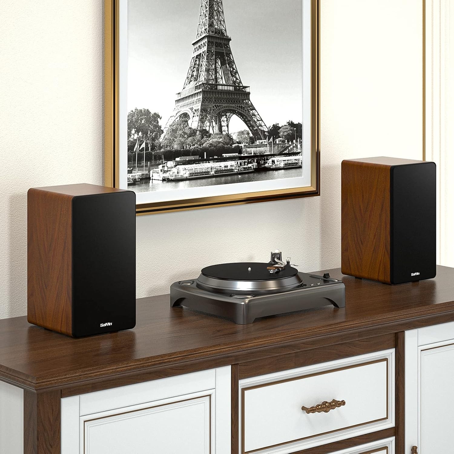 Dynamic Bluetooth Bookshelf Speakers with Remote Control & Subwoofer Output