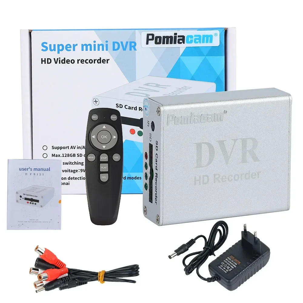 Mini DVR 1CH VIDEO 1CH AUDIO Realtime SD Card Video Recorder DVR For CCTV CV NEW