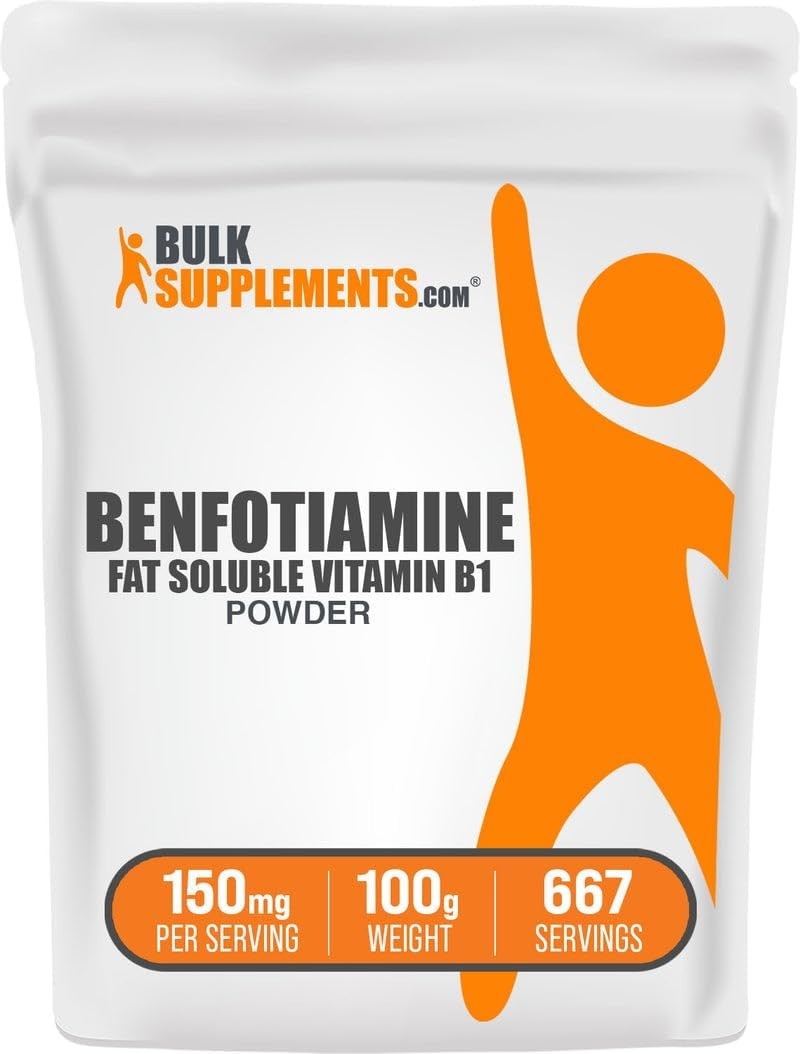BulkSupplements.com Benfotiamine Powder - Vitamin B1 3.52 Ounce (Pack of 1)